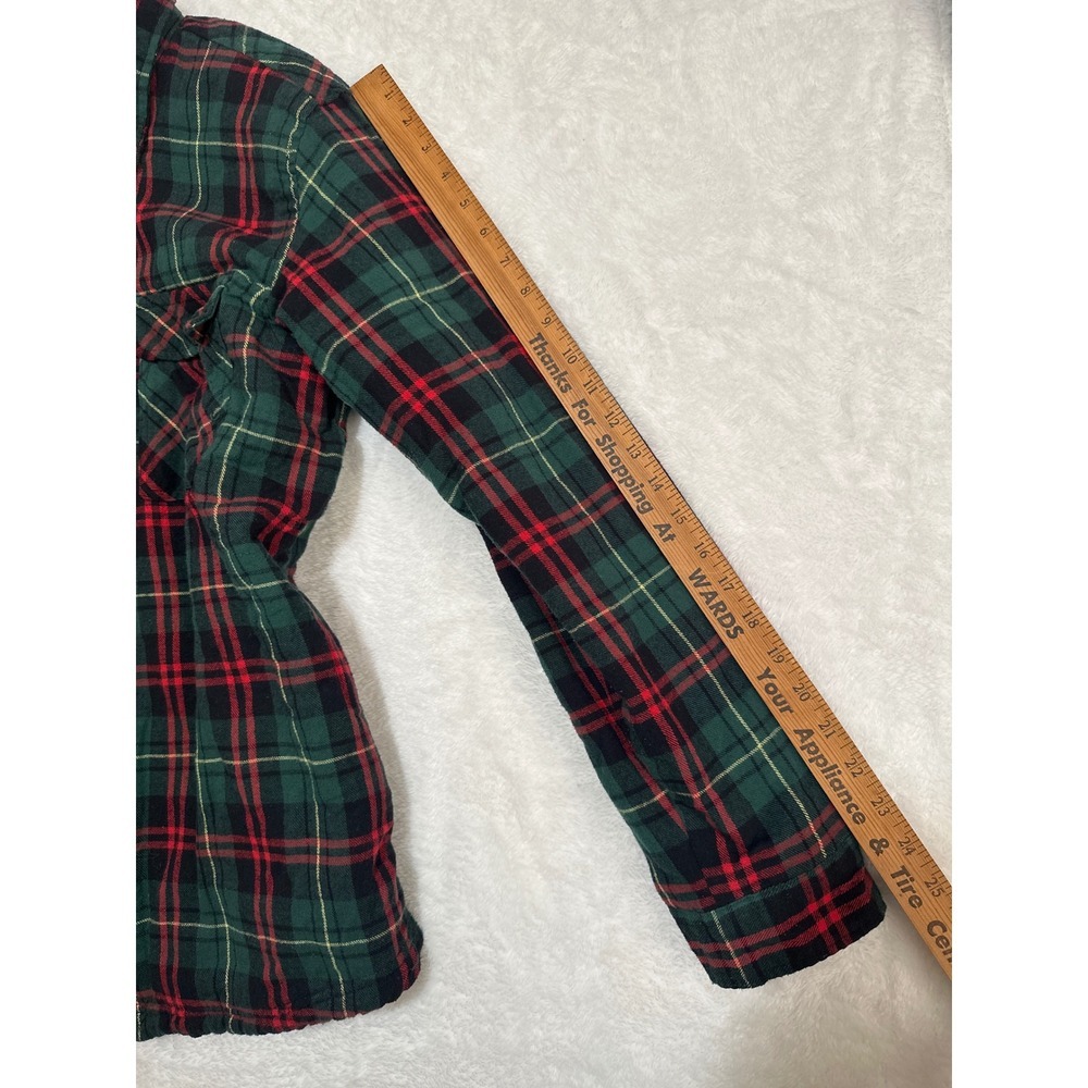 4x4 Sherpa Lined Plaid Flannel Jacket Zip Up Warm Winter Women XL - Picture 5 of 11